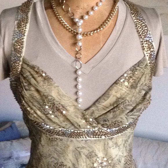 Silk print Cocktail dress - Picture 2 of 5